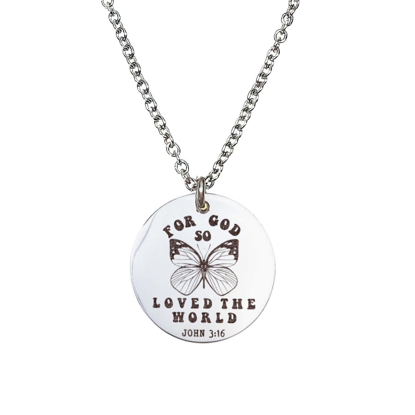 FOR GOD SO LOVED THE WORLD JOHN 3:16 NECKLACE - Avy + Tay