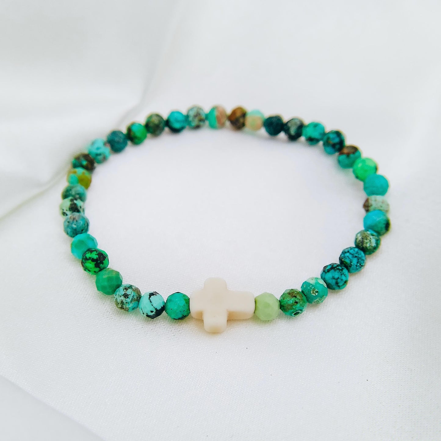 GEMSTONE CROSS BRACELET - Avy + Tay
