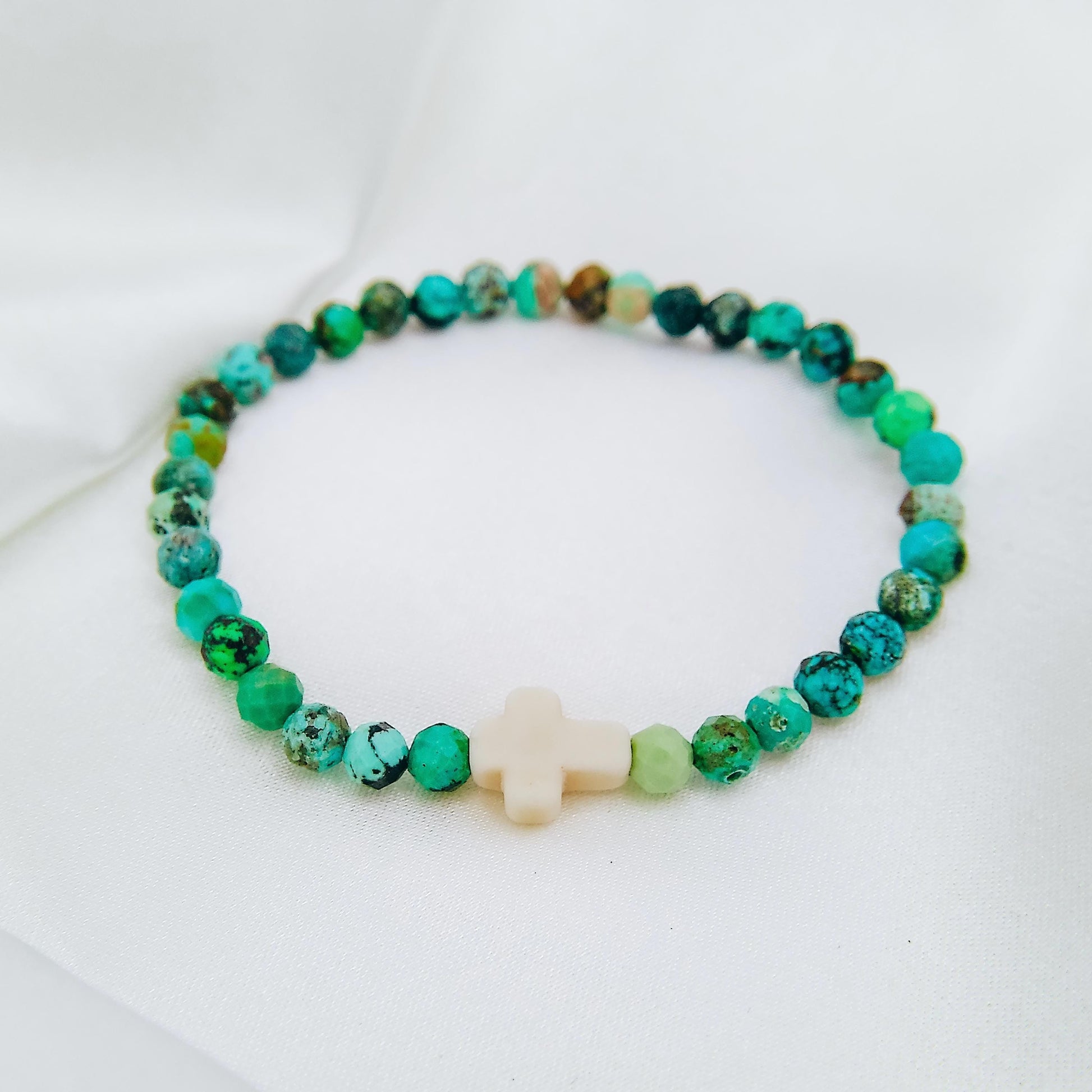 GEMSTONE CROSS BRACELET - Avy + Tay