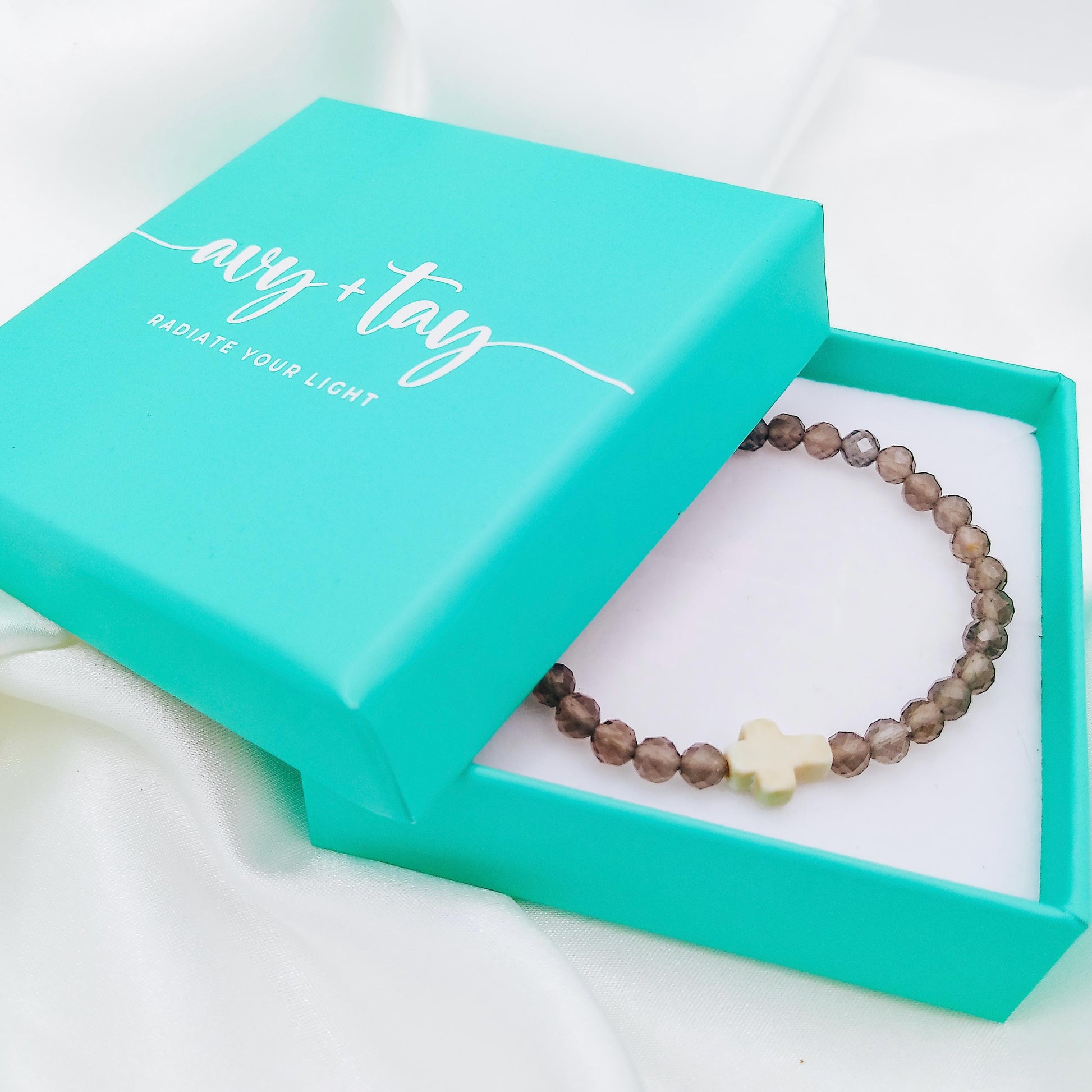GEMSTONE CROSS BRACELET - Avy + Tay
