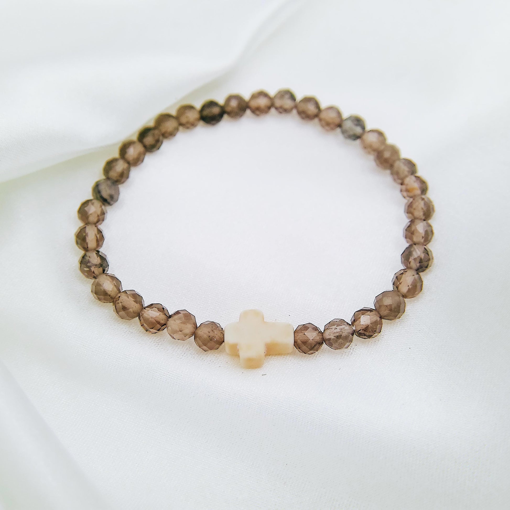 GEMSTONE CROSS BRACELET - Avy + Tay
