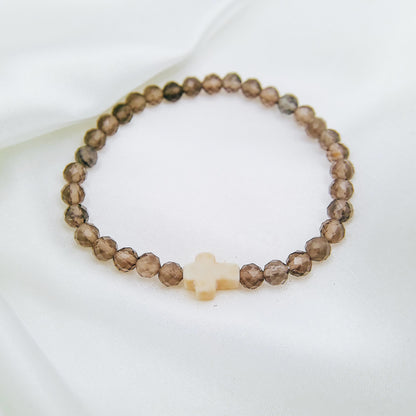 GEMSTONE CROSS BRACELET - Avy + Tay