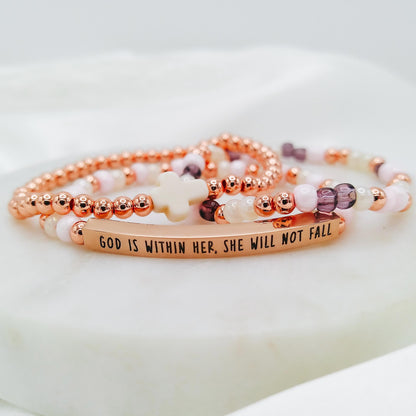 GOD IS WITHIN HER BRACELET SET - Avy + Tay