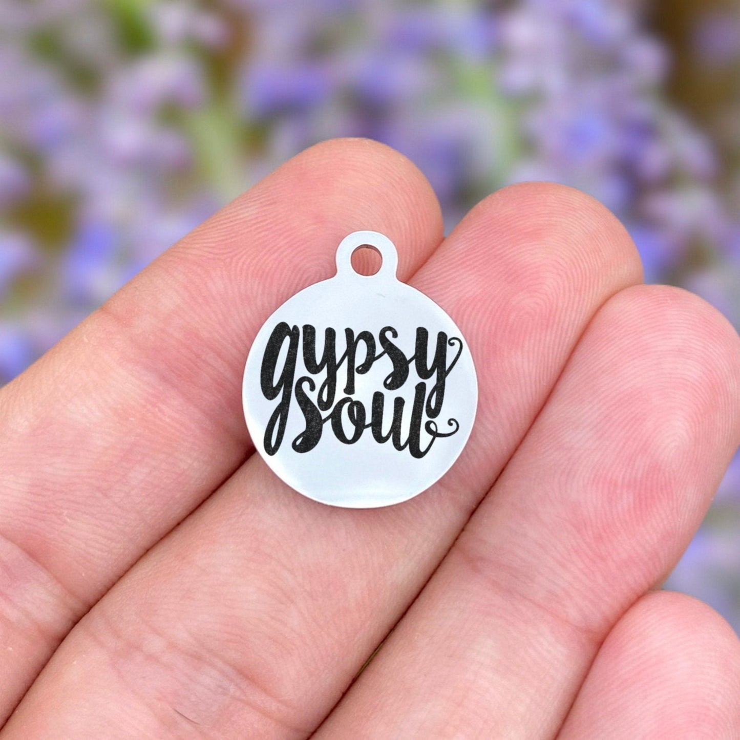 Gypsy Soul Charms Custom Engraved Charms Personalized Stainless Steel Charms BULK Options ZF1701 - Avy + Tay