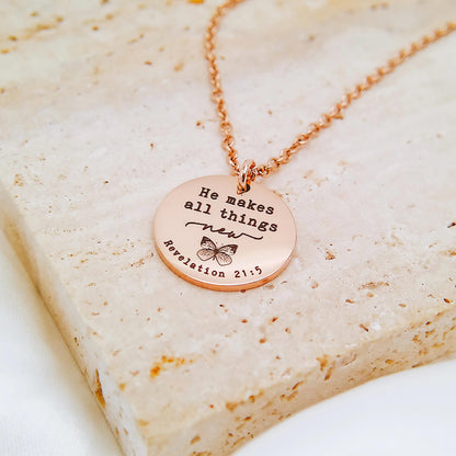 HE MAKES ALL THINGS NEW NECKLACE - Avy + Tay