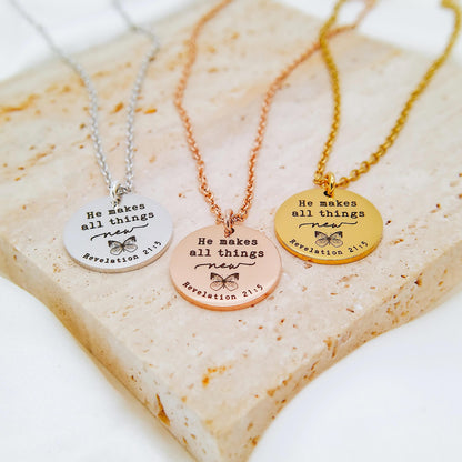 HE MAKES ALL THINGS NEW NECKLACE - Avy + Tay