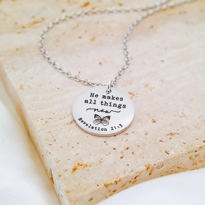 HE MAKES ALL THINGS NEW NECKLACE - Avy + Tay