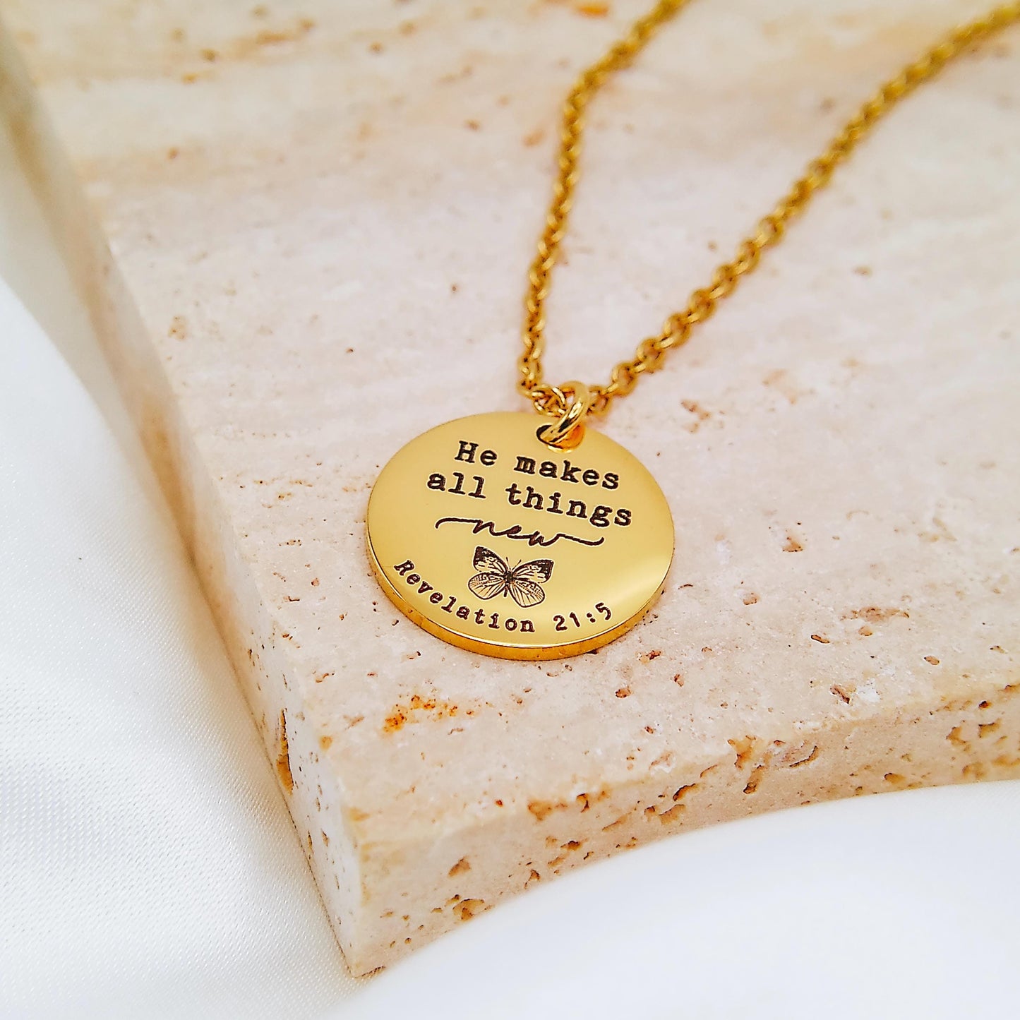 HE MAKES ALL THINGS NEW NECKLACE - Avy + Tay