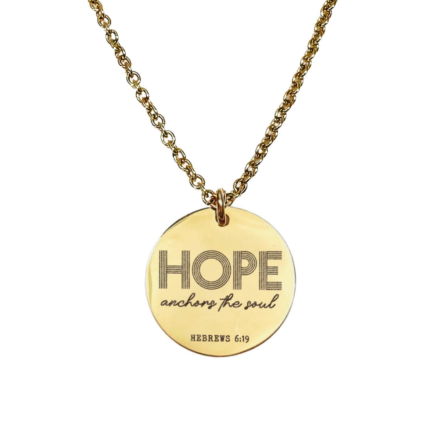 HOPE ANCHORS THE SOUL HEBREWS 6:19 NECKLACE - Avy + Tay