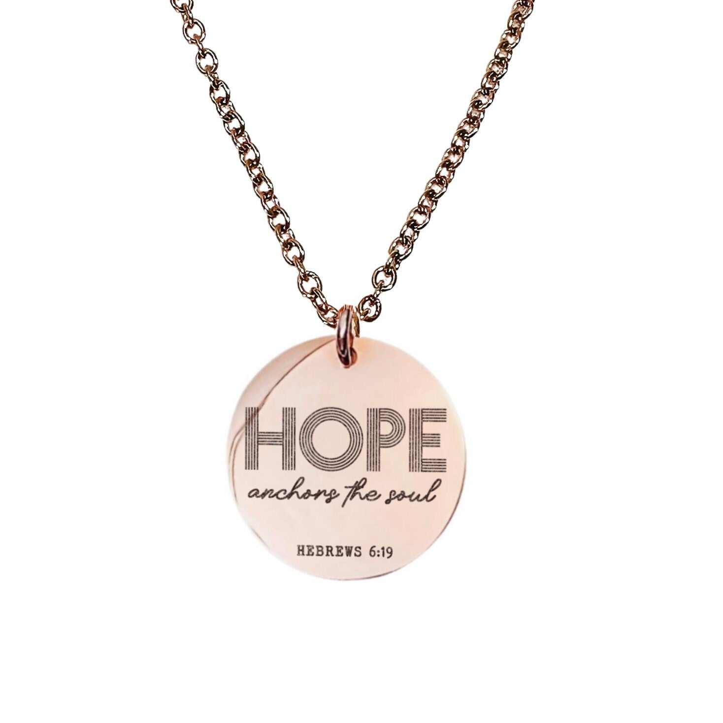 HOPE ANCHORS THE SOUL HEBREWS 6:19 NECKLACE - Avy + Tay