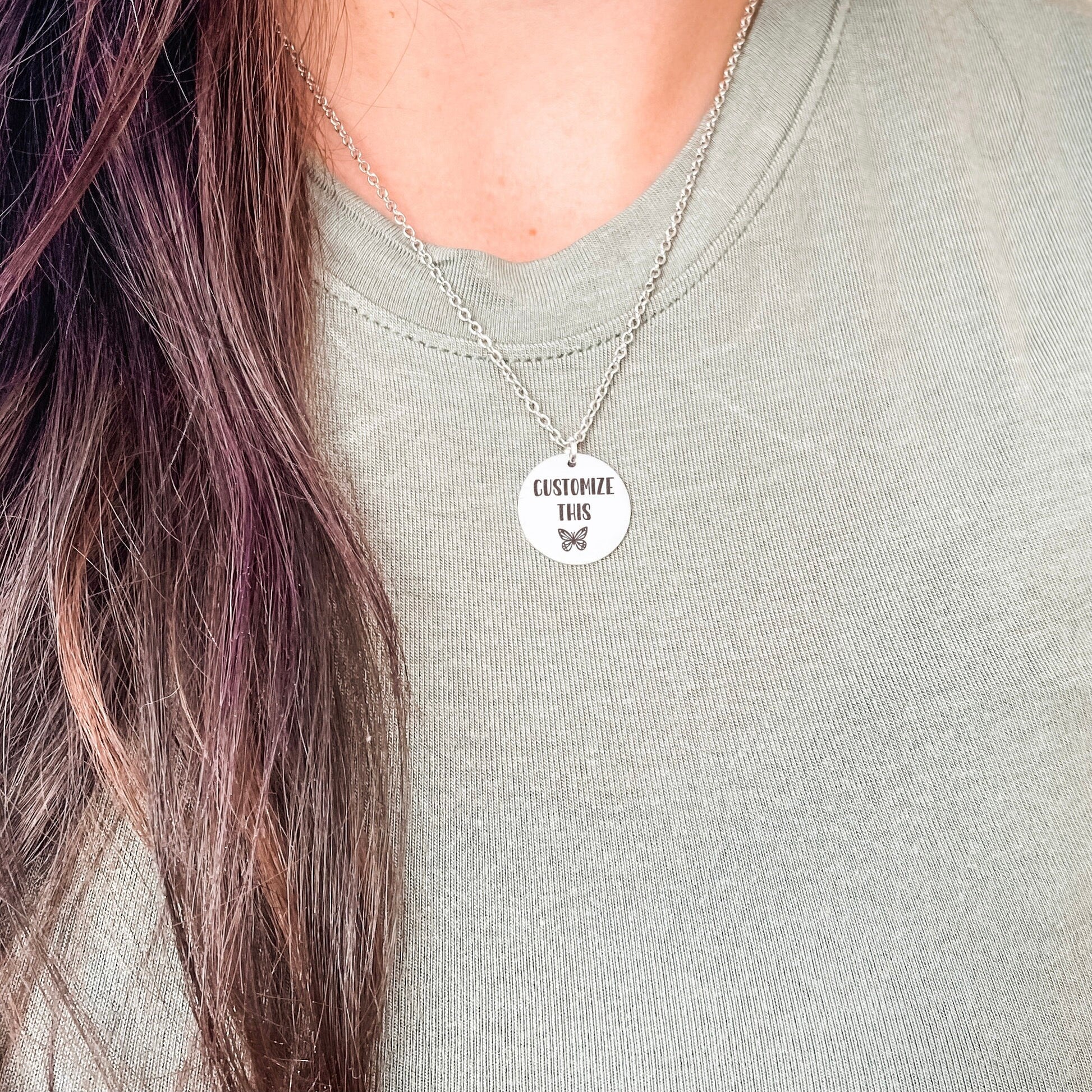 Custom Necklace 14k Gold Necklace Custom Name Necklace Personalized Jewelry Dainty Necklace Engraved Necklace Initial Necklace Mama Necklace