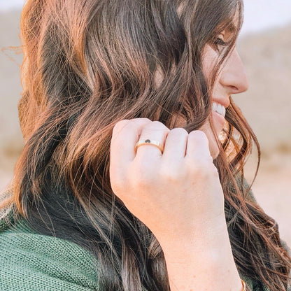 Long Distance Ring State Engraved Ring 14k Gold Ring Personalized Ring Dainty Gold Ring Custom Ring Personalized Jewelry Long Distance Gift