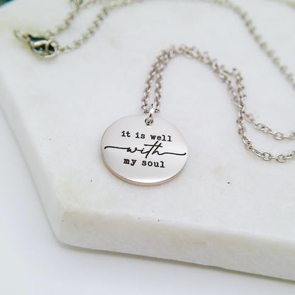 IT IS WELL WITH MY SOUL NECKLACE - Avy + Tay