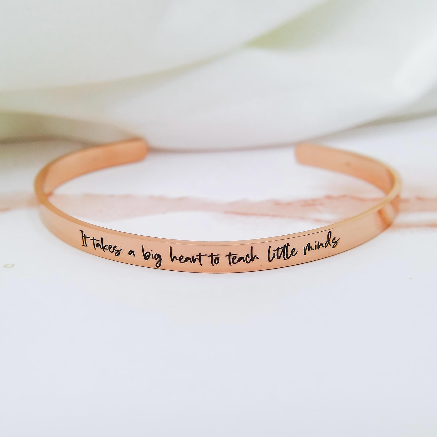 IT TAKES A BIG HEART TO TEACH LITTLE MINDS CUFF - Avy + Tay