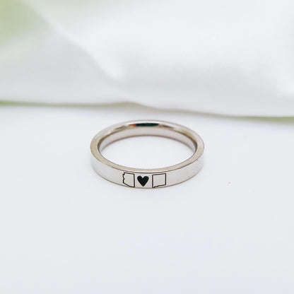 LONG DISTANCE STATE RING - Avy + Tay