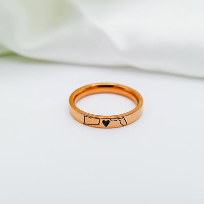LONG DISTANCE STATE RING - Avy + Tay