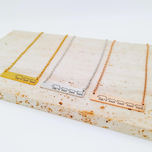 MAMA BEAR BAR NECKLACE - Avy + Tay