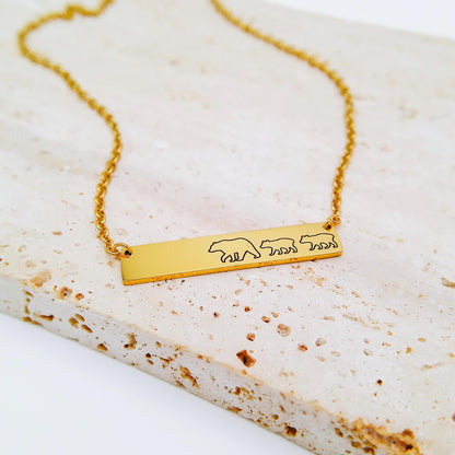 MAMA BEAR BAR NECKLACE - Avy + Tay