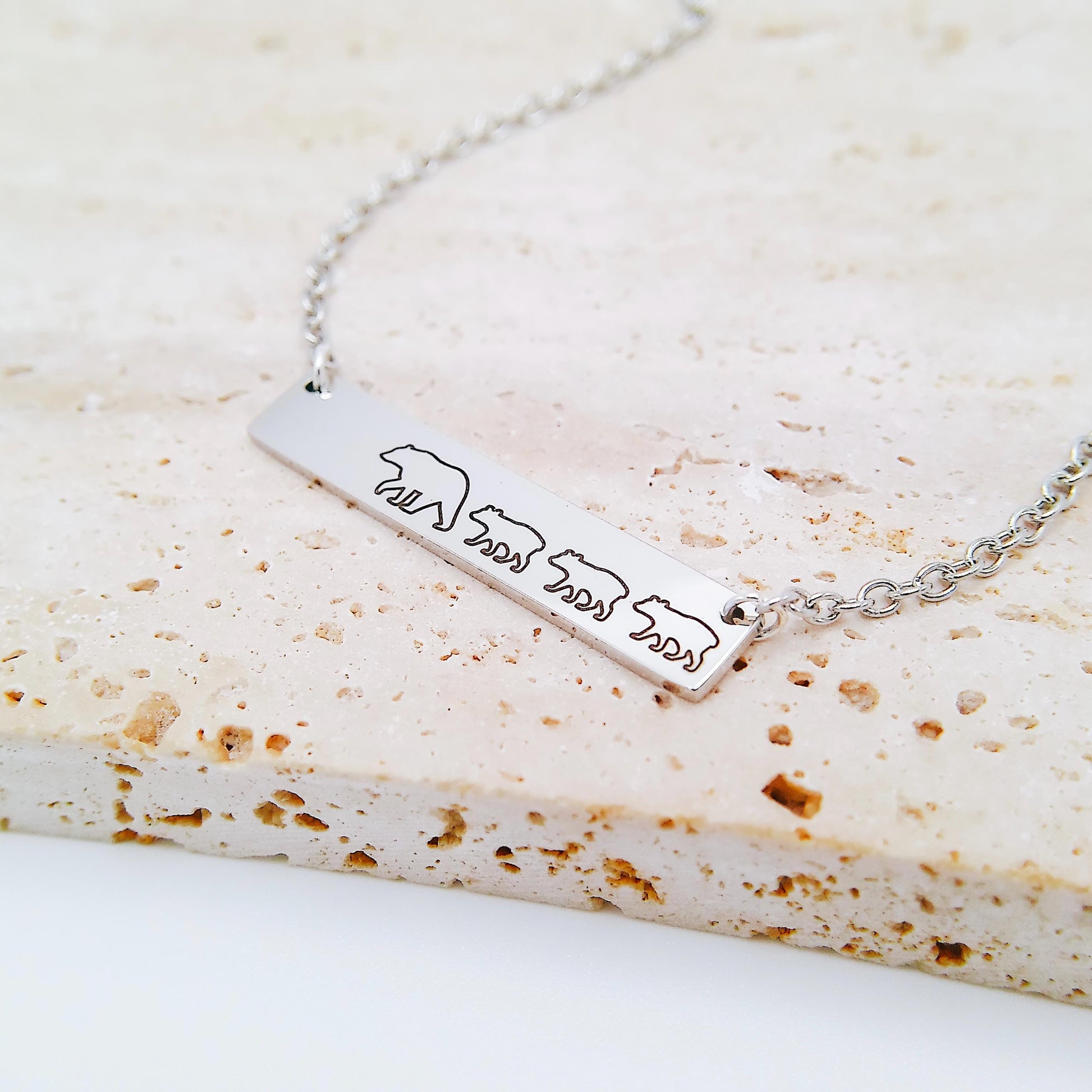 MAMA BEAR BAR NECKLACE - Avy + Tay