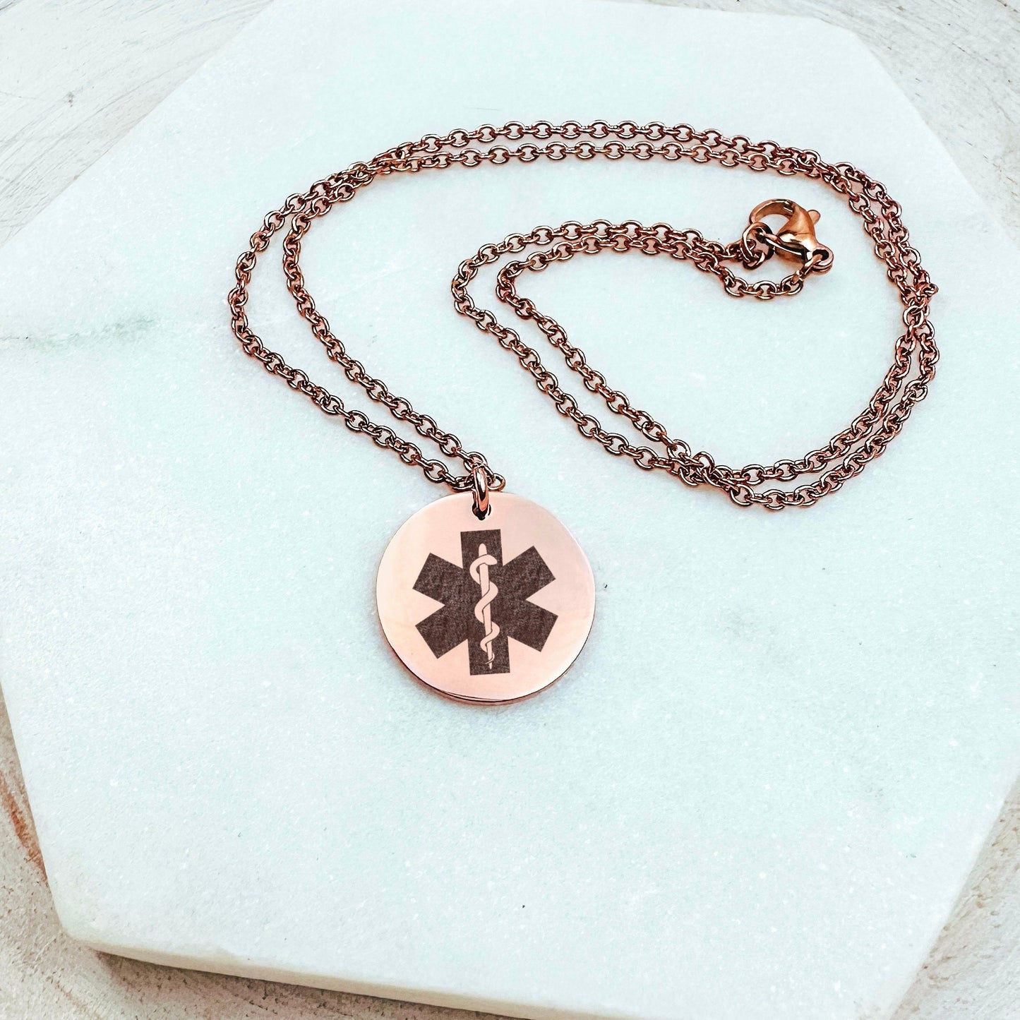 MEDICAL ALERT SYMBOL NECKLACE - Avy + Tay