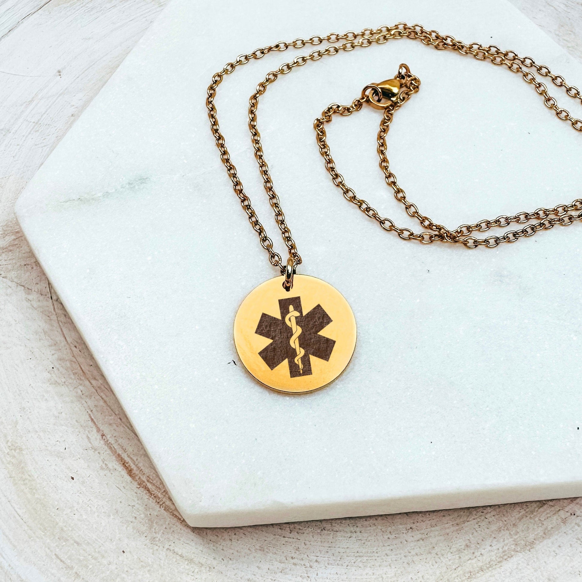 MEDICAL ALERT SYMBOL NECKLACE - Avy + Tay