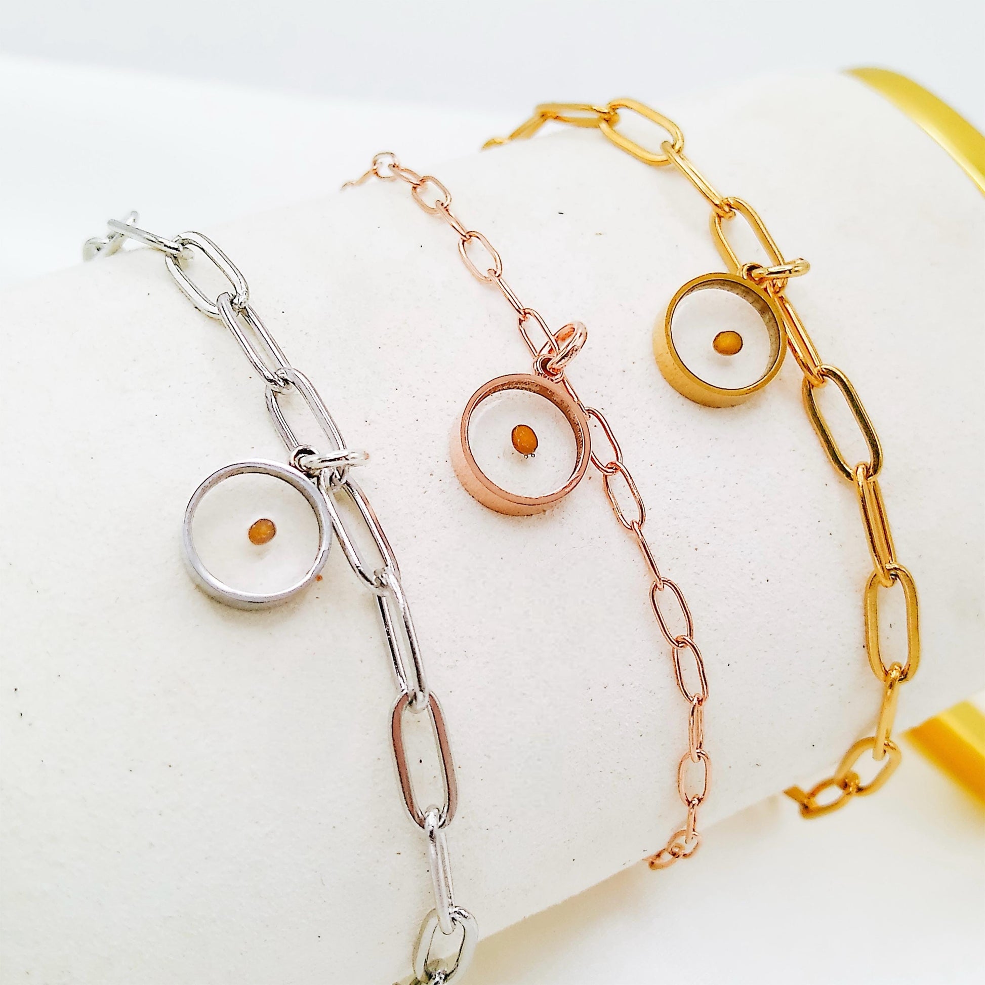 MUSTARD SEED PAPERCLIP BRACELET - Avy + Tay