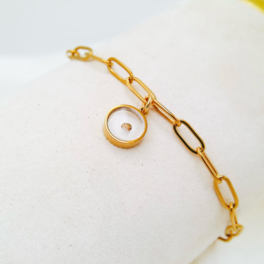 MUSTARD SEED PAPERCLIP BRACELET - Avy + Tay