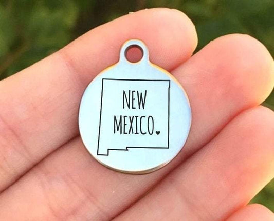 New Mexico Charms Custom Engraved Charms Personalized Stainless Steel Charms BULK Options ZF1011 - Avy + Tay