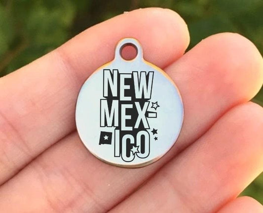 New Mexico Charms Custom Engraved Charms Personalized Stainless Steel Charms BULK Options ZF1551 - Avy + Tay