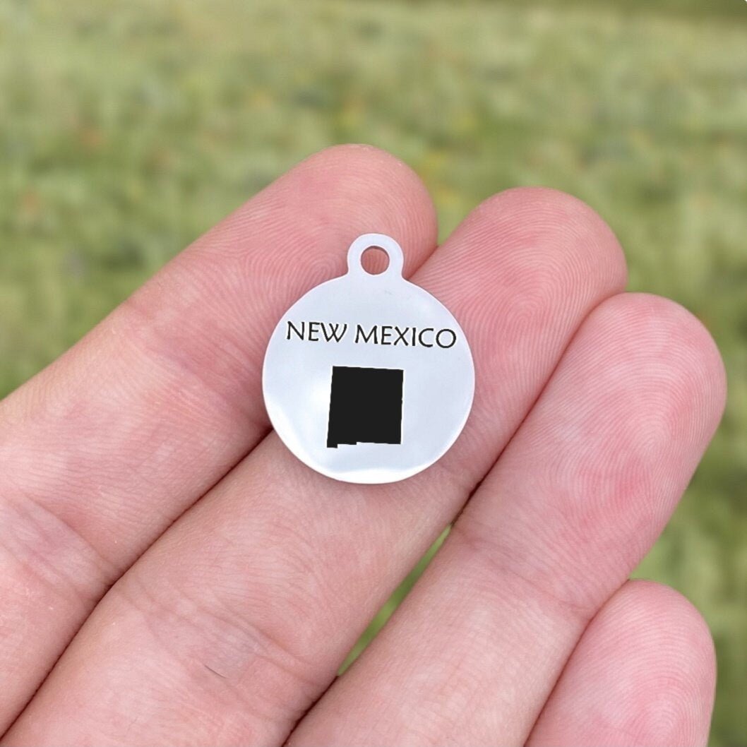 New Mexico Charms Custom Engraved Charms Personalized Stainless Steel Charms BULK Options ZF56 - Avy + Tay