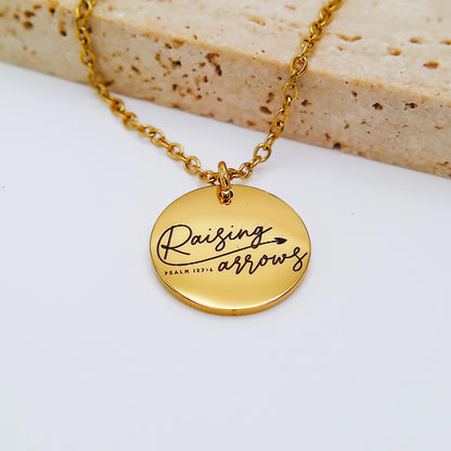 RAISING ARROWS PSALM 127:4 NECKLACE - Avy + Tay