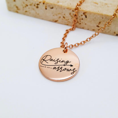 RAISING ARROWS PSALM 127:4 NECKLACE - Avy + Tay