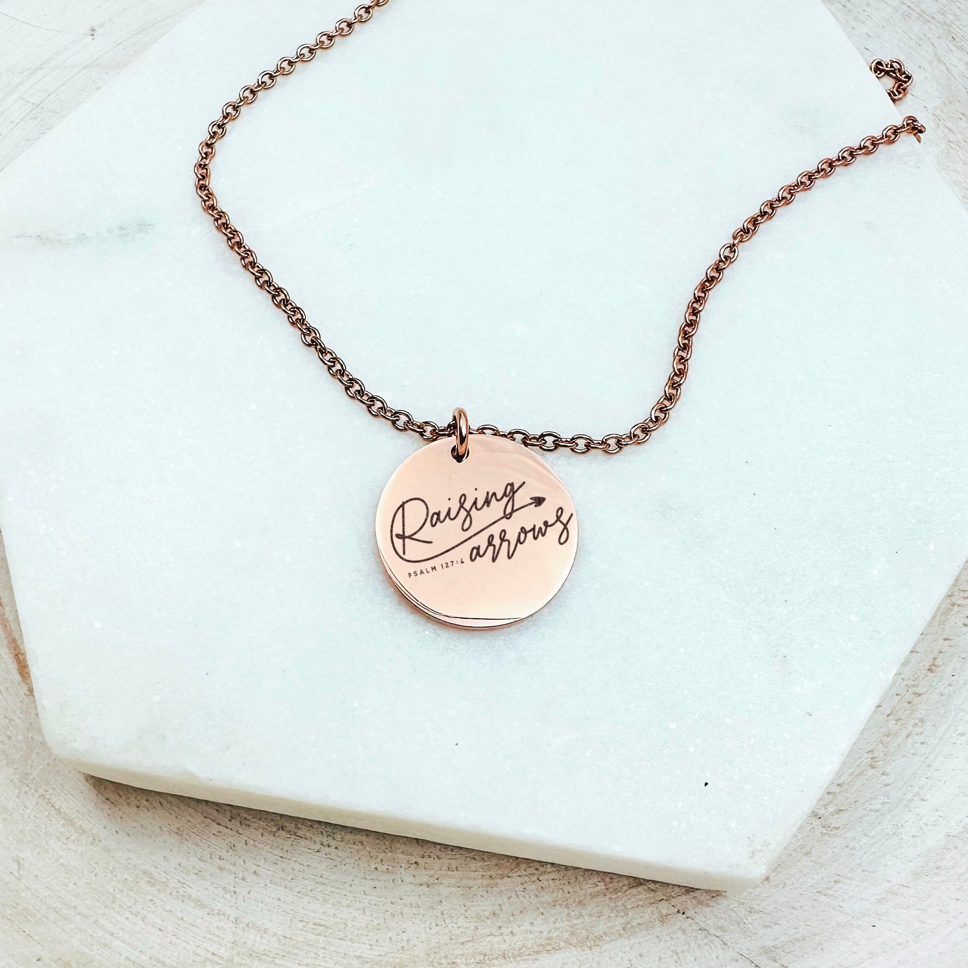 RAISING ARROWS PSALM 127:4 NECKLACE - Avy + Tay