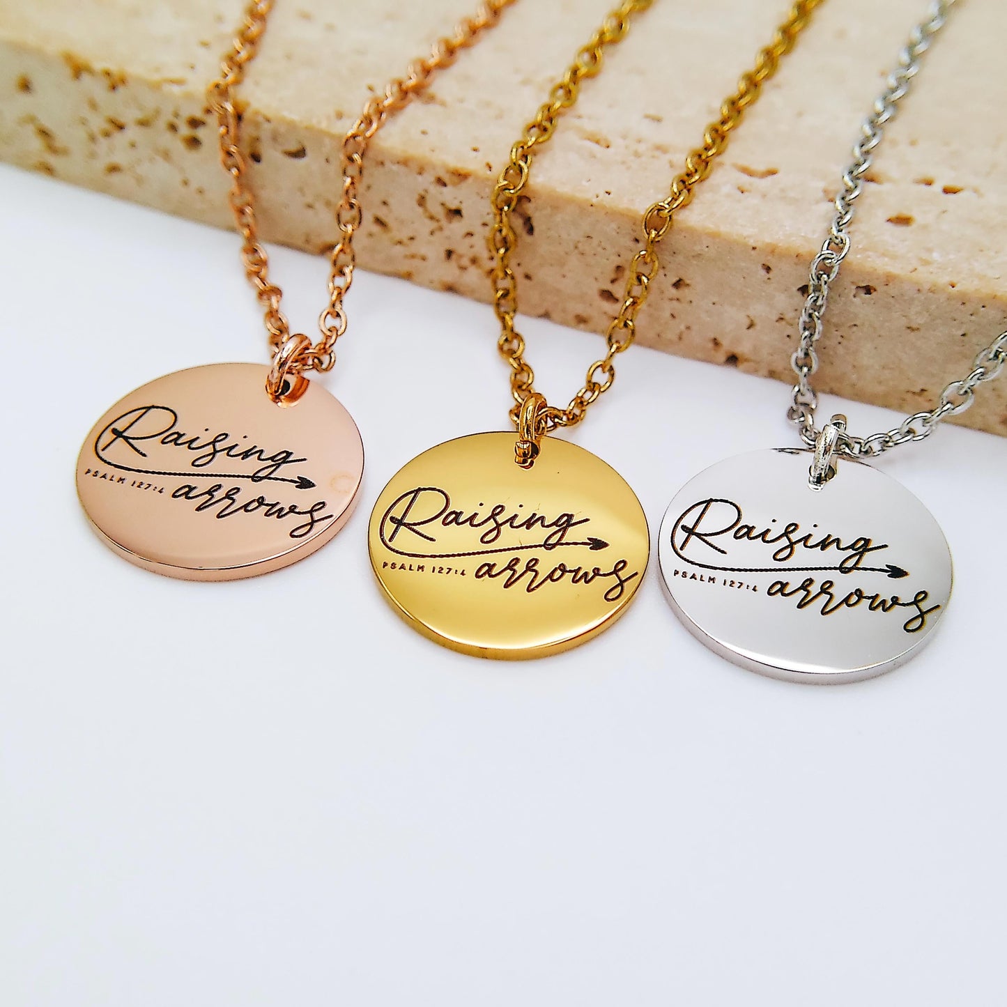 RAISING ARROWS PSALM 127:4 NECKLACE - Avy + Tay