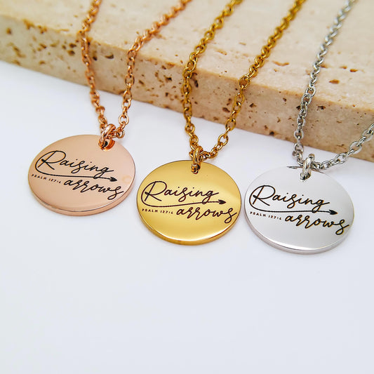 RAISING ARROWS PSALM 127:4 NECKLACE - Avy + Tay