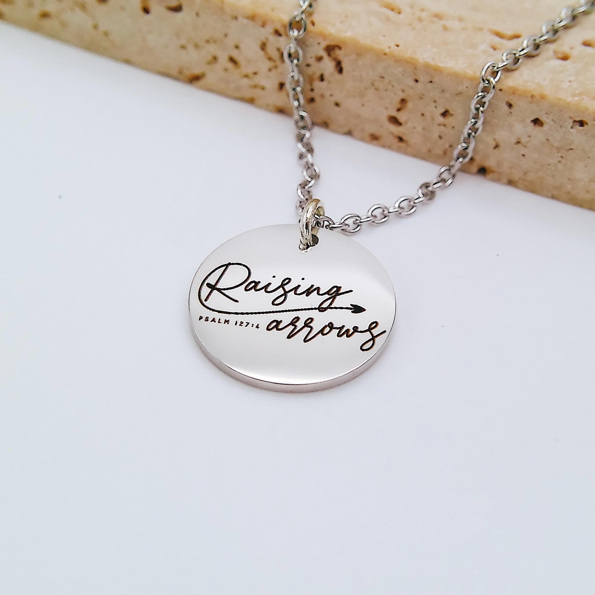 RAISING ARROWS PSALM 127:4 NECKLACE - Avy + Tay