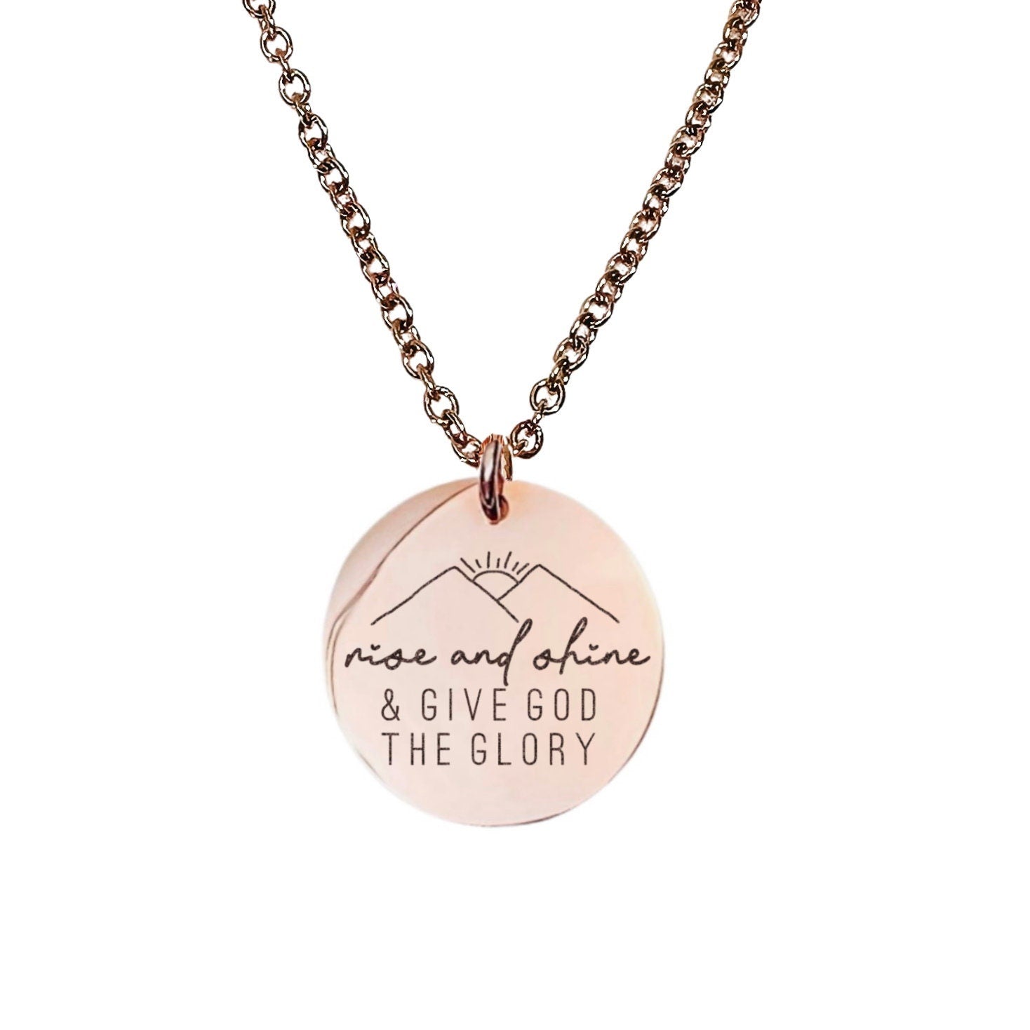 RISE AND SHINE AND GIVE GOD THE GLORY NECKLACE - Avy + Tay