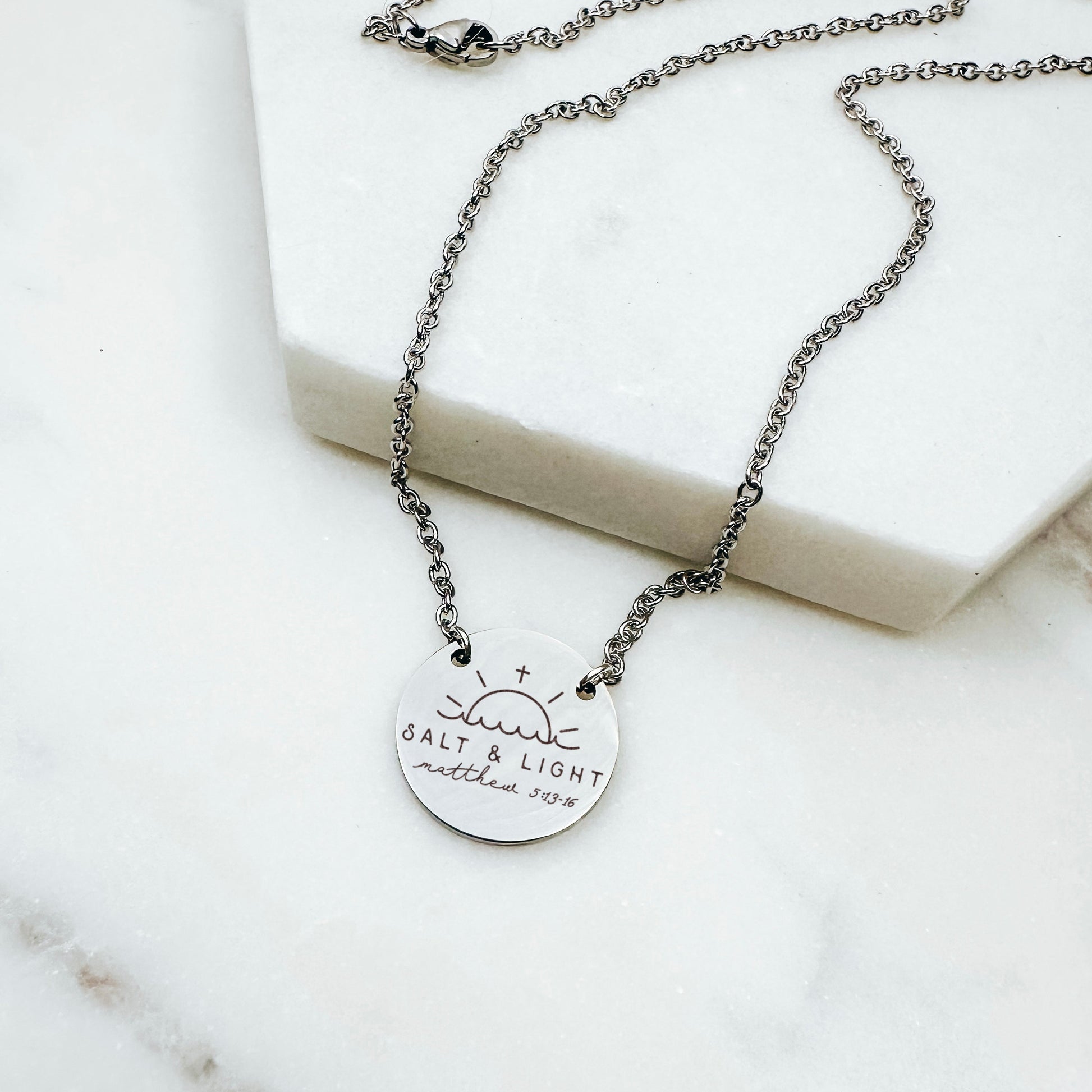 SALT + LIGHT MATTHEW 5:13 - 16 NECKLACE - Avy + Tay