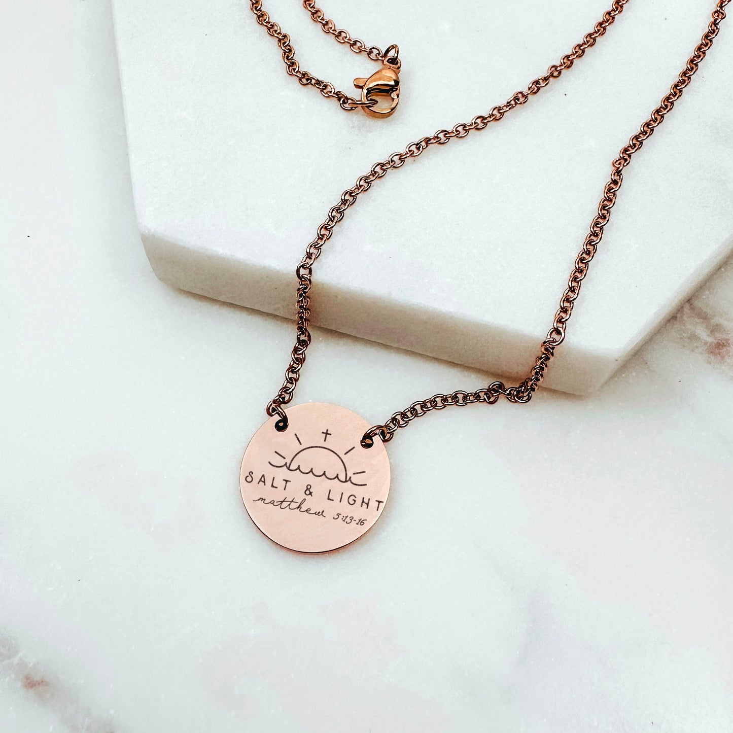 SALT + LIGHT MATTHEW 5:13 - 16 NECKLACE - Avy + Tay