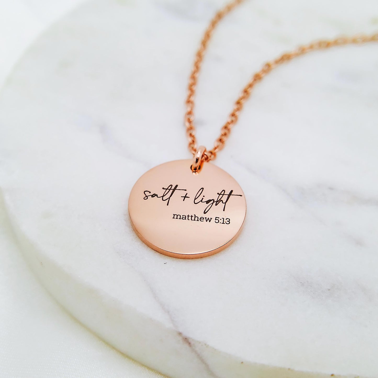 SALT + LIGHT MATTHEW 5:13 NECKLACE - Avy + Tay