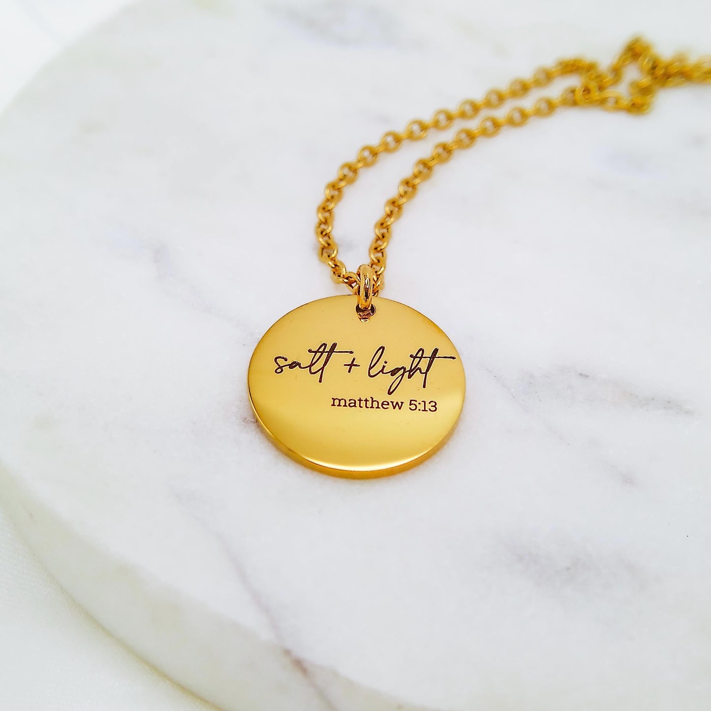 SALT + LIGHT MATTHEW 5:13 NECKLACE - Avy + Tay
