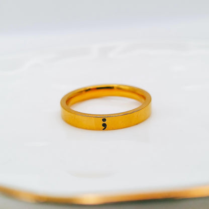 SEMICOLON RING - Avy + Tay