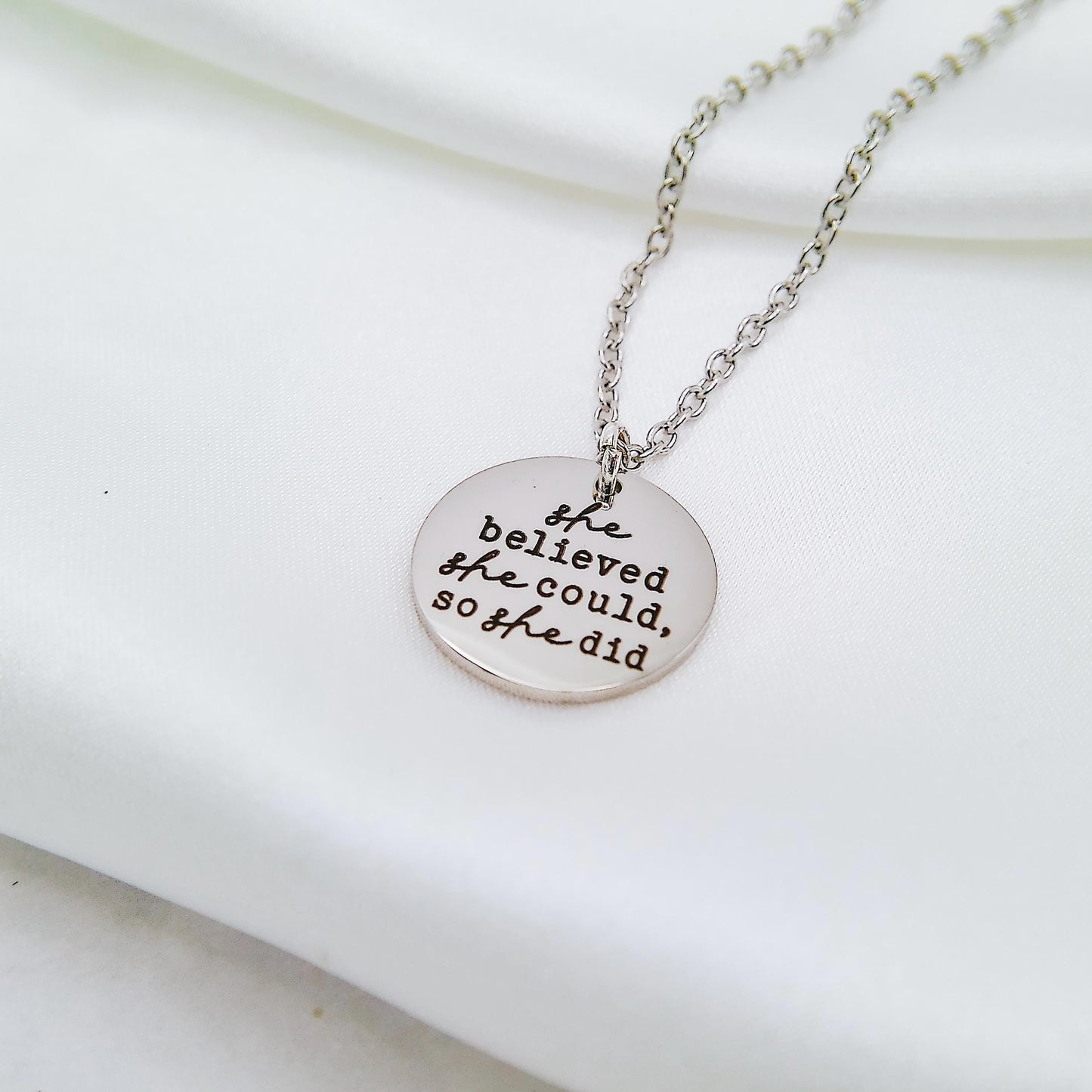 SHE BELIEVED SHE COULD SO SHE DID NECKLACE - Avy + Tay