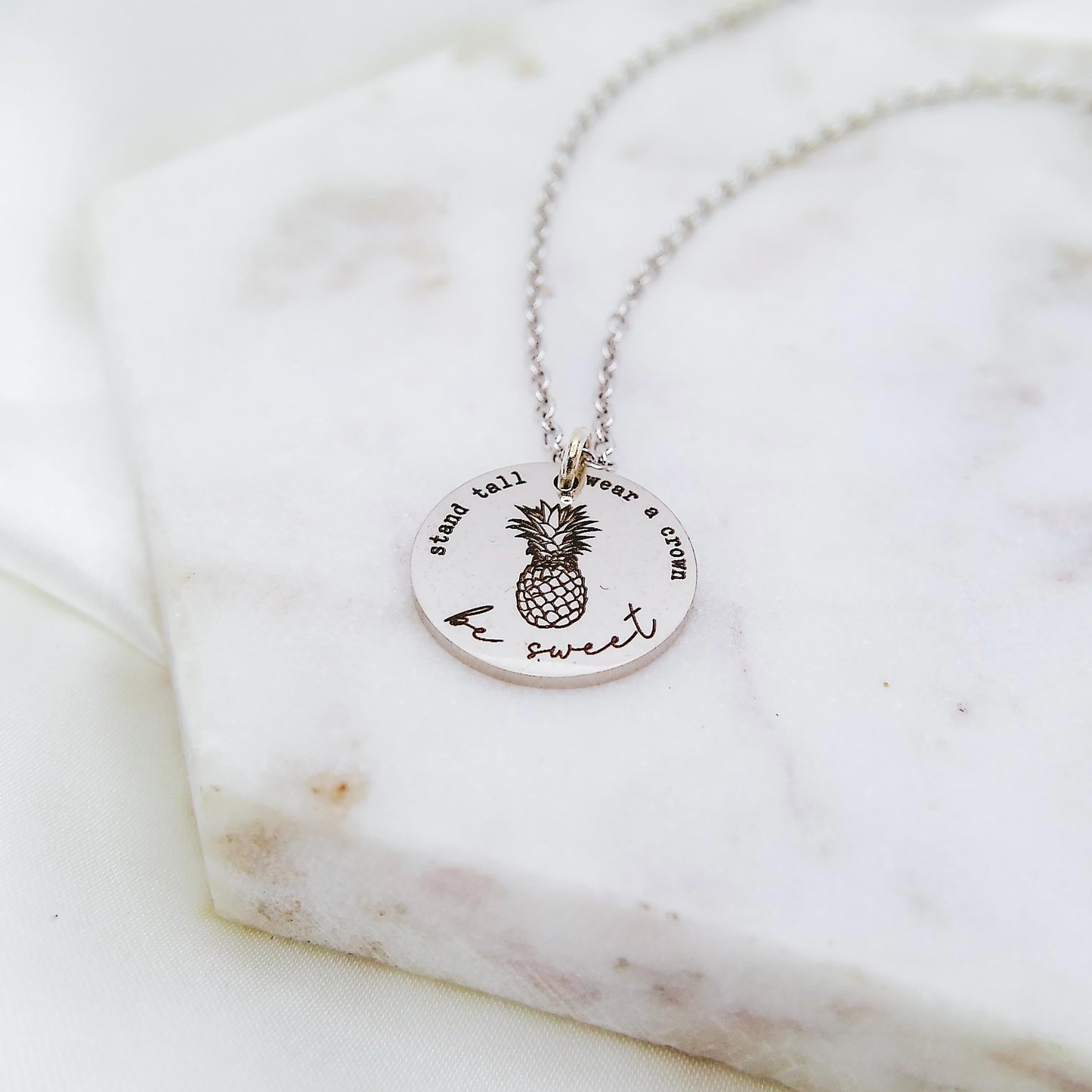 STAND TALL WEAR A CROWN BE SWEET NECKLACE - Avy + Tay