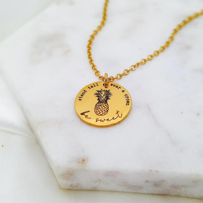 STAND TALL WEAR A CROWN BE SWEET NECKLACE - Avy + Tay