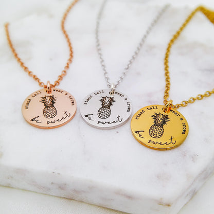 STAND TALL WEAR A CROWN BE SWEET NECKLACE - Avy + Tay