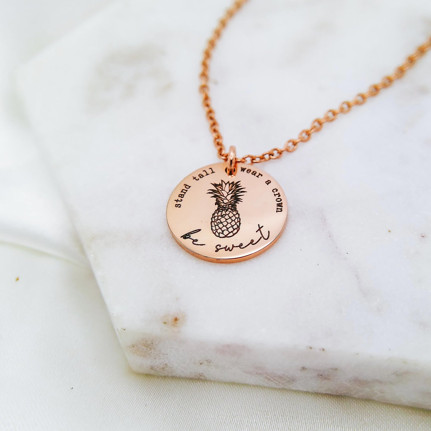 STAND TALL WEAR A CROWN BE SWEET NECKLACE - Avy + Tay