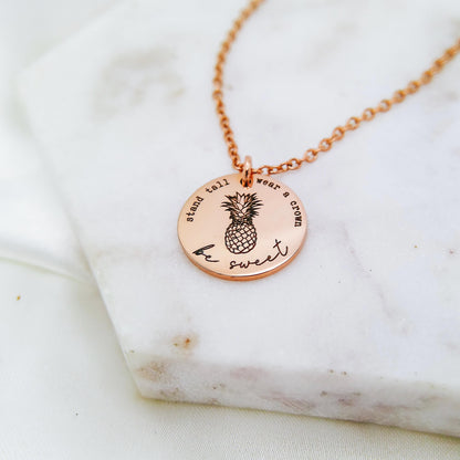 STAND TALL WEAR A CROWN BE SWEET NECKLACE - Avy + Tay