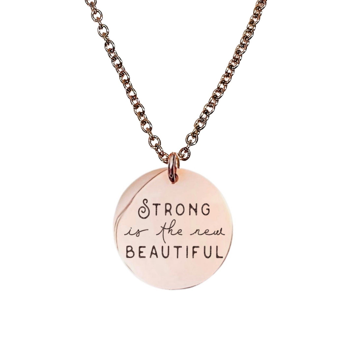 STRONG IS THE NEW BEAUTIFUL NECKLACE - Avy + Tay