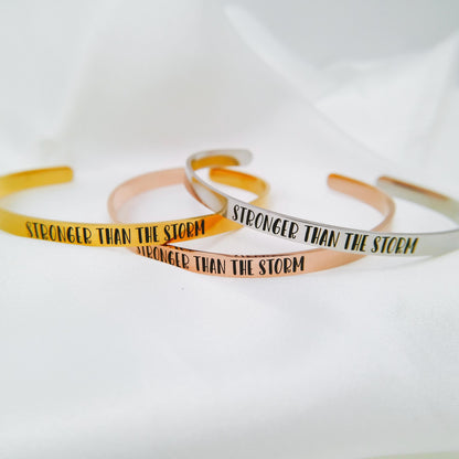 STRONGER THAN THE STORM CUFF - Avy + Tay